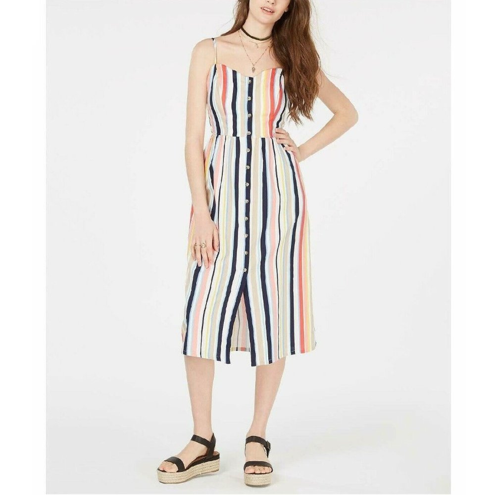 Emerald Sundae XS Blue Red Striped Dress NWT AT71 - Picture 3 of 6